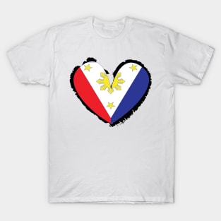 Philippines Flag heart T-Shirt